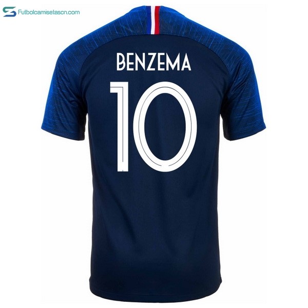 Camiseta Francia 1ª Benzema 2018 Azul